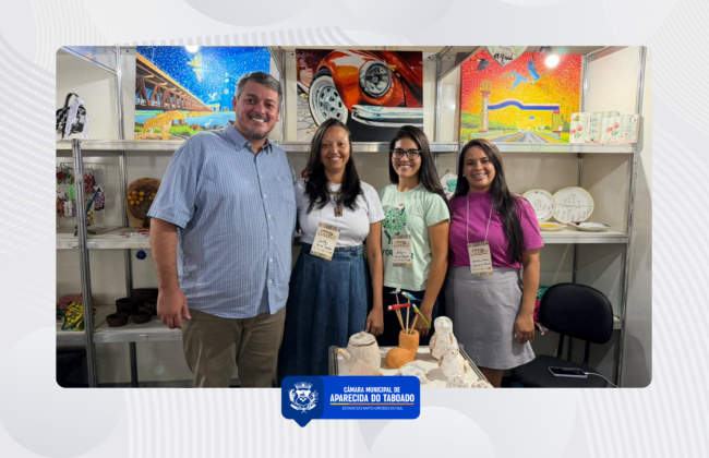 Vereador Ber Galter visita stand de Aparecida do Taboado na 18&ordf; Semana do Artes&atilde;o