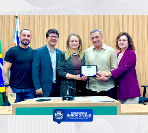 Dra. Amanda Tolentino homenageia Alpha Motion pelos 25 anos de hist&oacute;ria e contribui&ccedil;&atilde;o ao desenvolvimento de Aparecida do Taboado