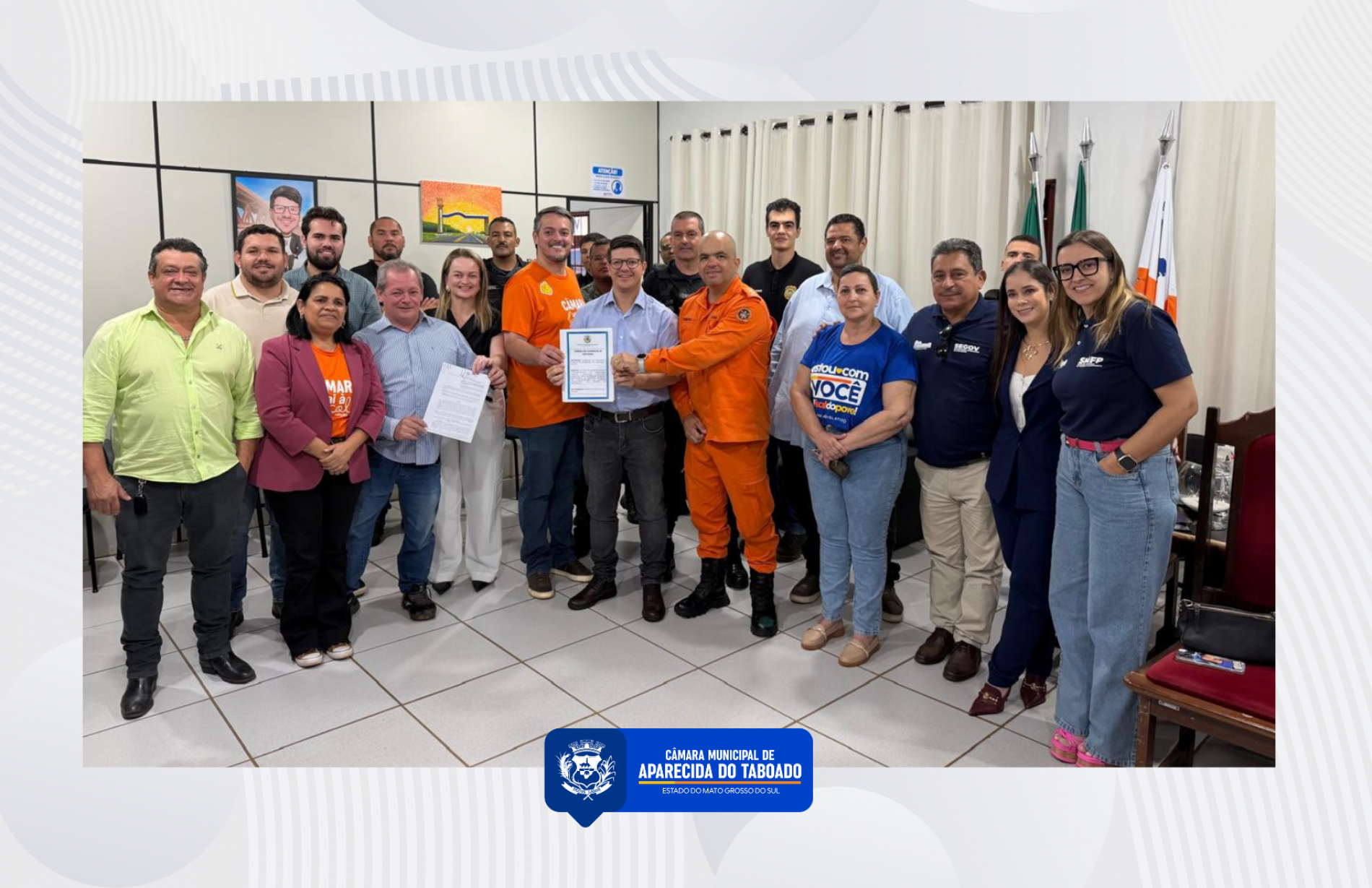 Legislativo Municipal reafirma compromisso com a seguran&ccedil;a durante assinatura de Termo de Fomento