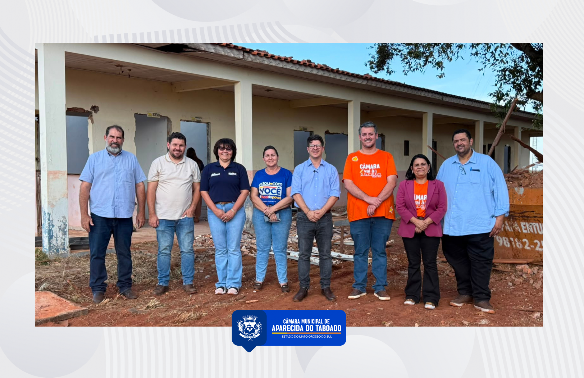 Vereadores acompanham in&iacute;cio da reforma da Escola Agr&iacute;cola, um sonho que come&ccedil;a a se tornar realidade em Aparecida do Taboado