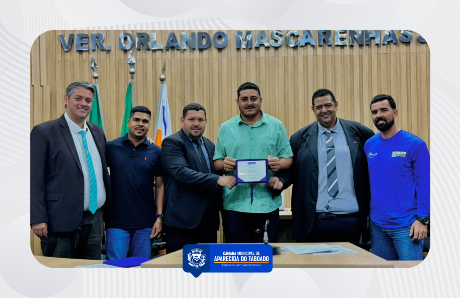 Vereadores Jucleber Bim e Maur&atilde;o homenageiam os organizadores do IV Taboado Motocar por contribui&ccedil;&atilde;o ao esporte, turismo e economia local