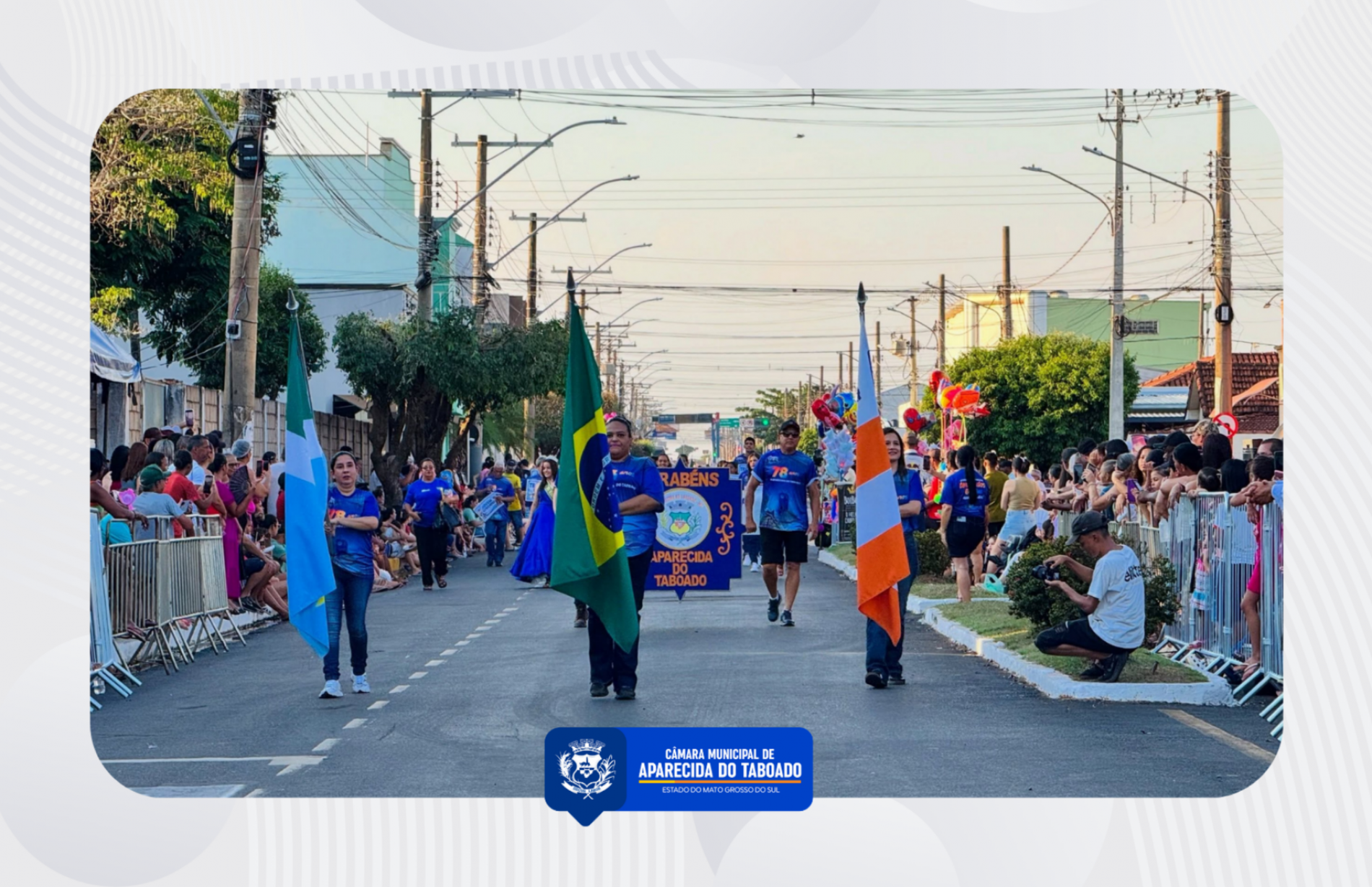Legislativo prestigiou Desfile C&iacute;vico que celebrou os 78 anos de Aparecida do Taboado