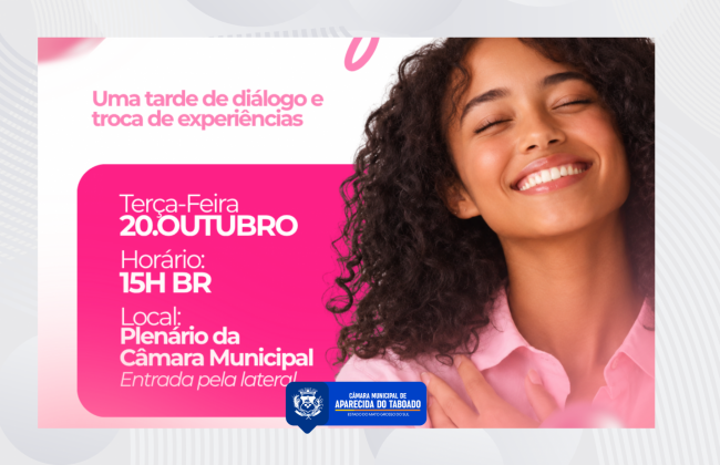 C&acirc;mara Municipal promove a&ccedil;&atilde;o integrada do Outubro Rosa nesta ter&ccedil;a-feira, 20
