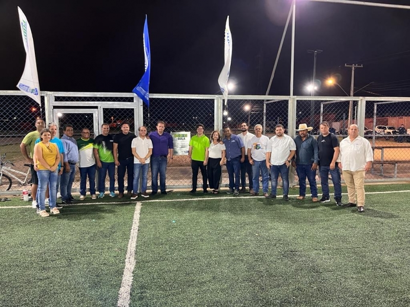 Vereadores presentes na entrega das Arenas Esportivas nos Jardim Felix  e Samara